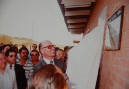 1983 - Inauguração da Biblioteca Central - Pe. Alcides Guareschi e Governador Amaral de Souza